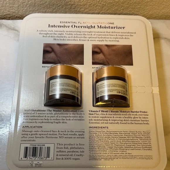 Perricone MD Intensive Overnight Moisturizer - Essential 2x 59ml New